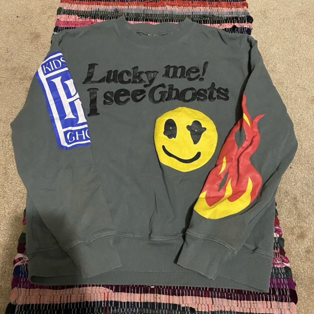 Kids See Ghosts Kanye West x Kid Cudi Camp Flog Gnaw Sweatshirt Size Small *FAKE